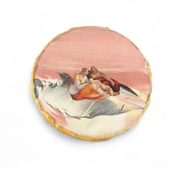 Unique one of a kind handmade coasters featuring woman - Picture 4 of 7